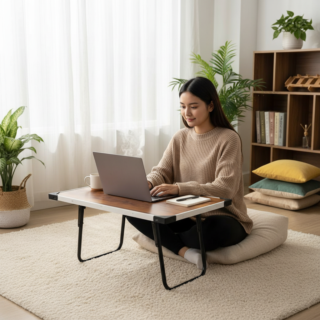 Mica Foldable Table - Lifestyle Use