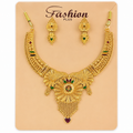 Keshnova Premium Gold Plated Designer Necklace Set with Earrings | Ethnic Bridal Jewelry for Women & Girls
