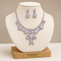 Keshnova Premium Austrian Crystal Necklace Set with Matching Earrings