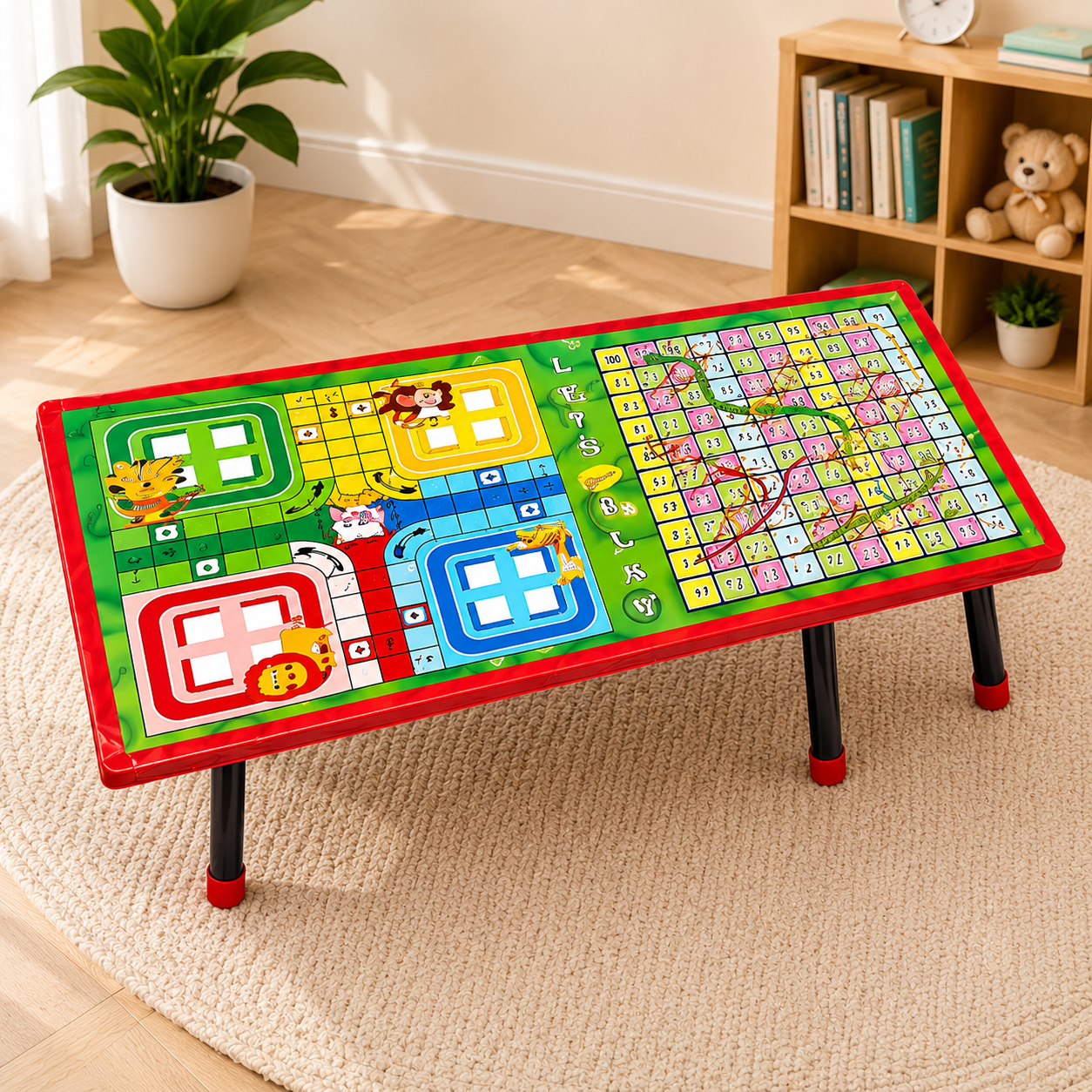 Keshnova Kids Foldable Ludo Table 12x24 | 2-in-1 Game