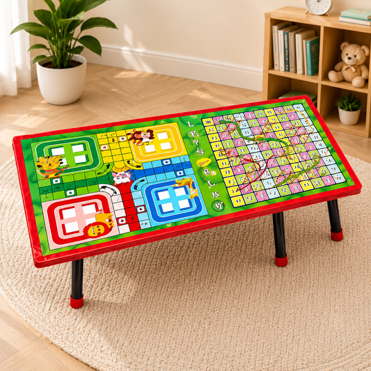 Keshnova Kids Foldable Ludo Table 12x24 | 2-in-1 Game