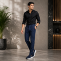 Keshnova Premium Navy Blue Office Trouser for Men