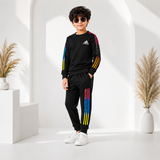 Keshnova Kids 4-Way Lycra Track Suit Set for Boys | Full Sleeve T-Shirt & Pant