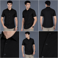 Keshnova Men's Premium Black Half Sleeve Slim Fit Formal Shirt for Office, Business & Casual Wear