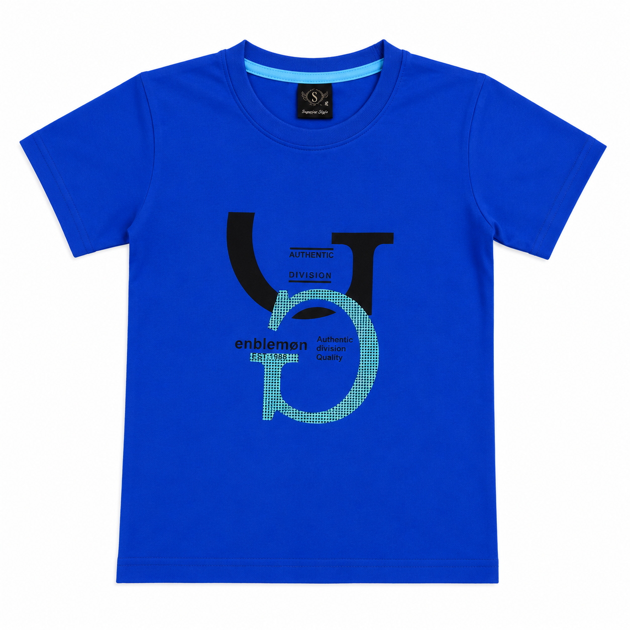 Kids Round Neck Dot Knit T-Shirt for Boys | Soft Cotton Casual Tee