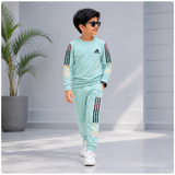Keshnova Kids 4-Way Lycra Track Suit Set for Boys | Full Sleeve T-Shirt & Pant