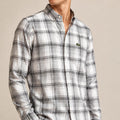 Lacoste Men's Light Grey Plaid Shirt - Original