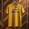 Men's Mustard Yellow HD Print T-Shirt - Original Product Shot