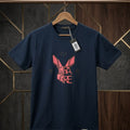 Rare Rabbit Men's Navy Blue HD Print T-Shirt - Original Product Shot