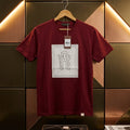 Rare Rabbit Men's Maroon Crystal R Emblem T-Shirt - Original Product Shot