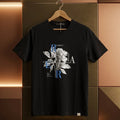 Men's Black Rose HD Print T-Shirt - Original Product Shot