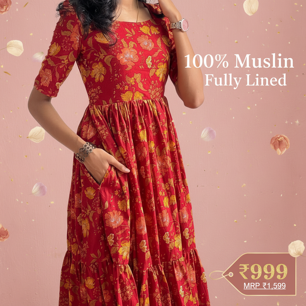 Red Floral Dress - Price and details