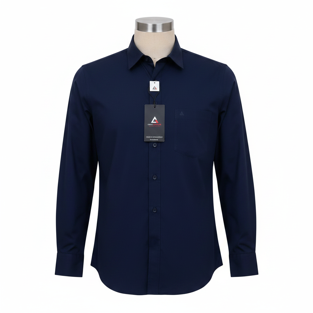 Grey Armour Navy Blue Shirt - Mannequin Front View