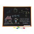 Black Chalkboard Side with Chalk Writing