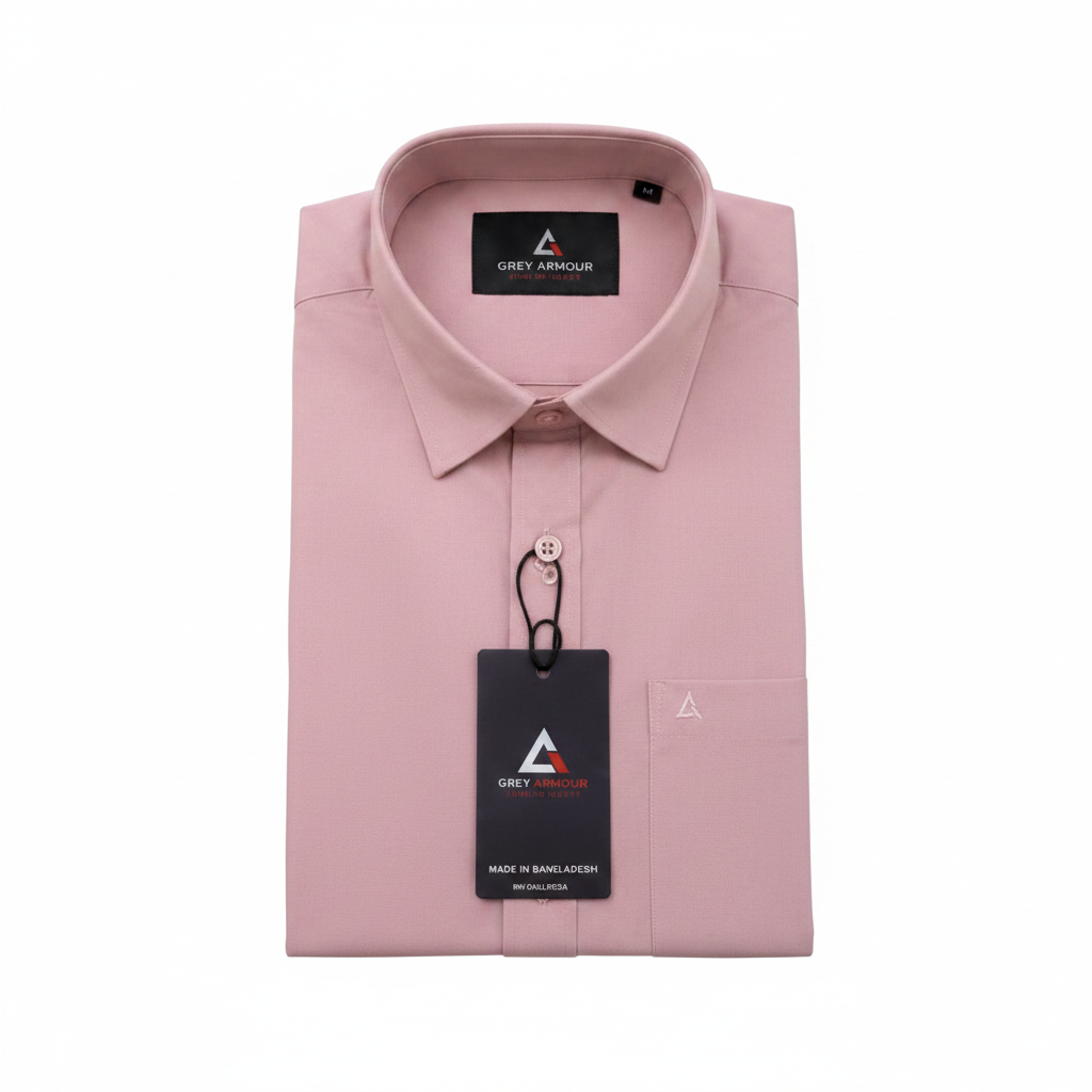 Grey Armour Dusty Pink Shirt - Flat Lay White Background