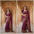 Indian Bride in Wine Purple Saree - Bridal Look
