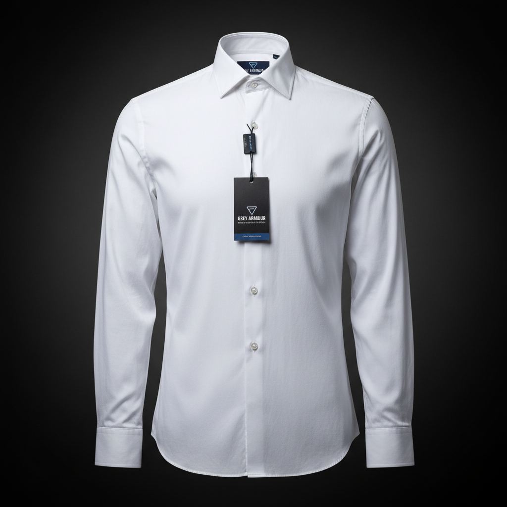Grey Armour White Shirt - Mannequin Stylish Background