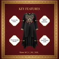 Black Peplum Plazo Pair - Key features infographic