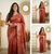 Lichi Silk Saree - Rust Red Color