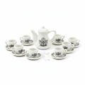 Mini Coffee Tea Set - Close-Up Detail with Crystal Spoons
