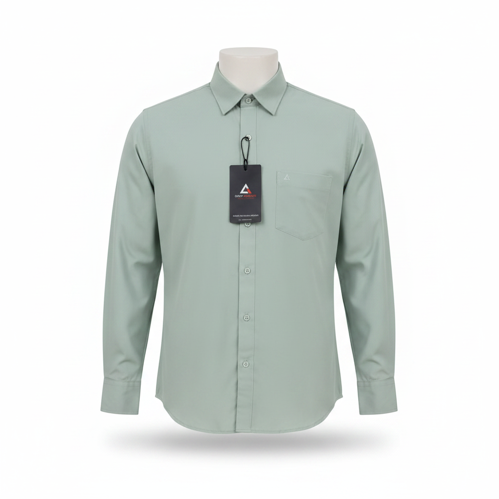 Grey Armour Mint Green Shirt - Mannequin Front View