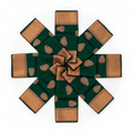 Dark Green Kanjivaram Saree - Flat Lay