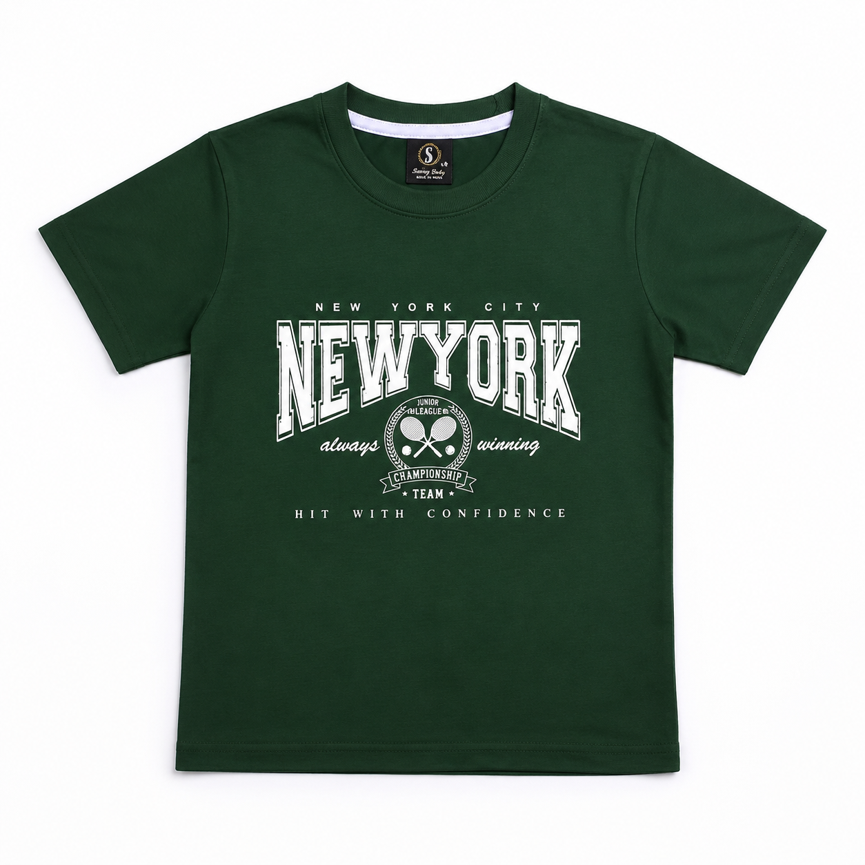 Kids Round Neck Dot Knit T-Shirt for Boys | Soft Cotton Casual Tee