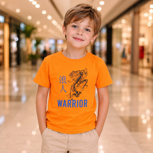 Kids Round Neck Dot Knit T-Shirt for Boys | Soft Cotton Casual Tee